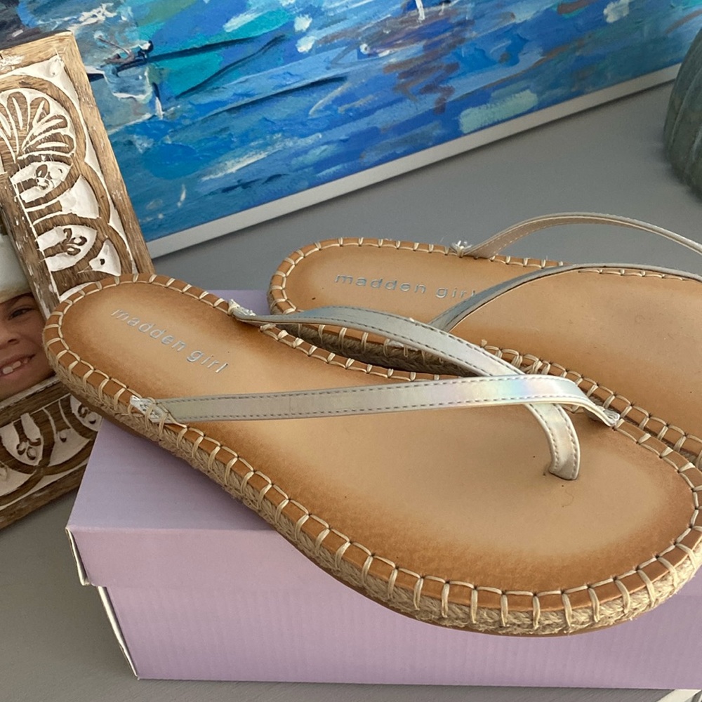 Madden Girl iridescent sandals NWB
